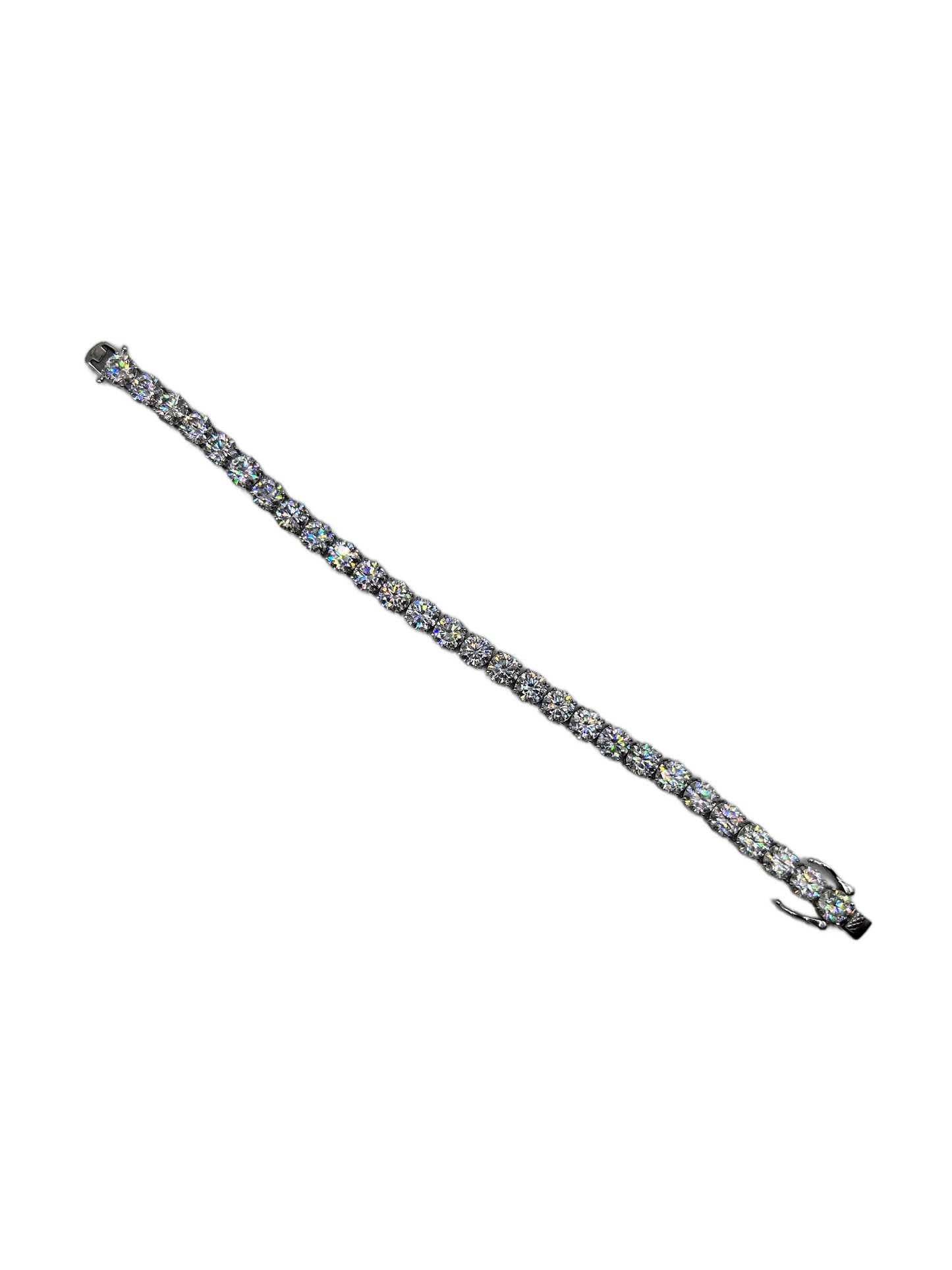 6.5mm VVS Moissanite Tennis Bracelet .925 Silver