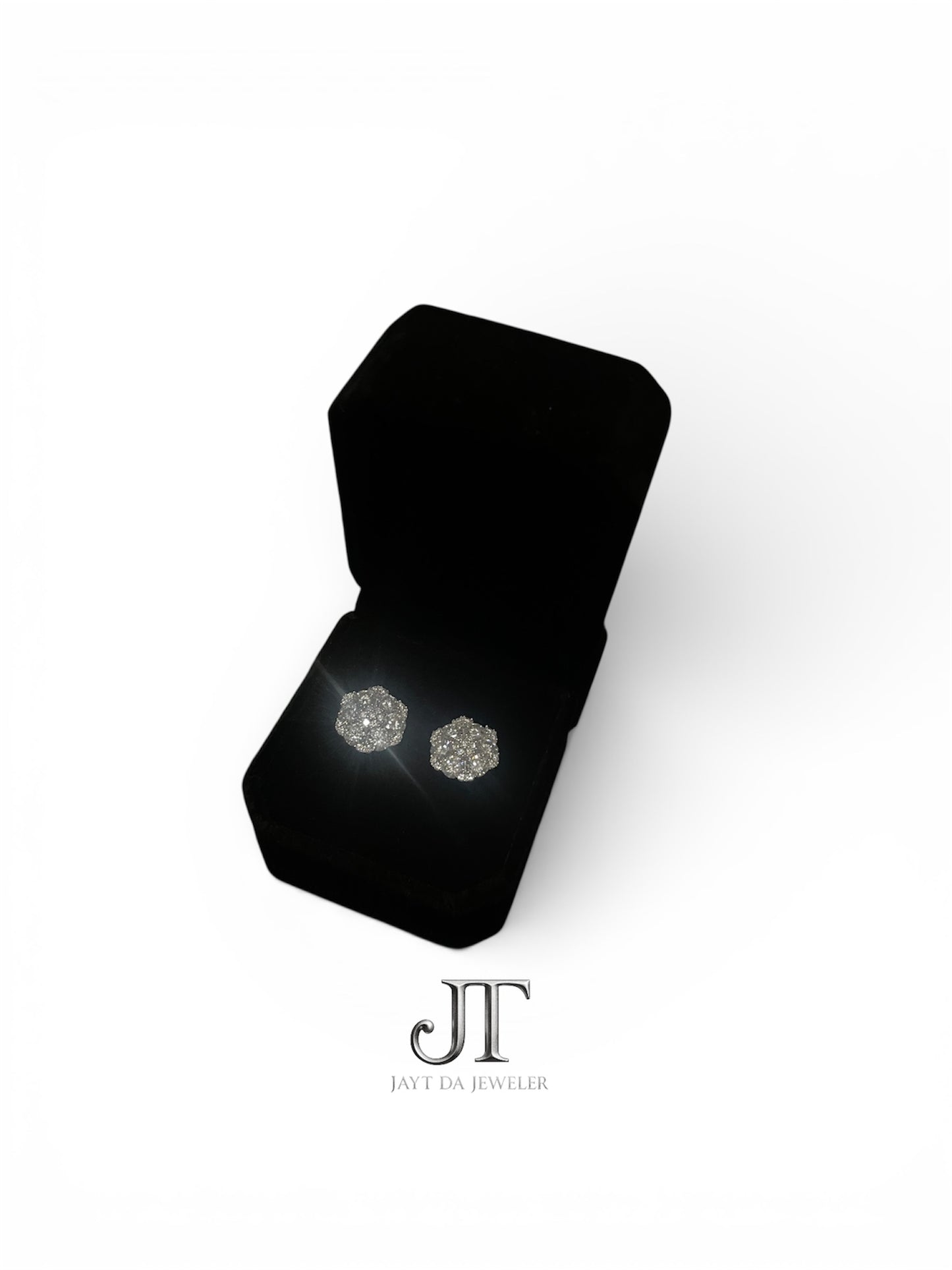12mm VVS1 Lab Stone Avalanche Cluster Studs – 4 Carat Total