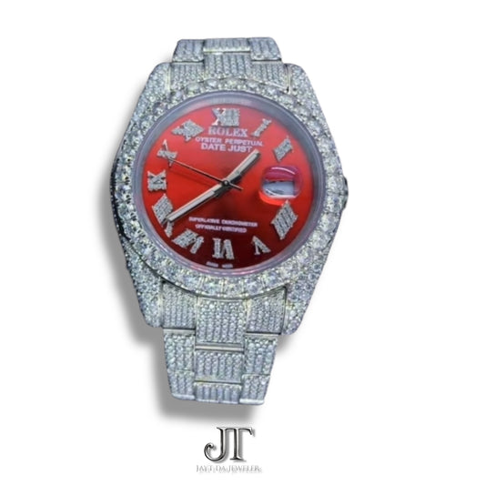 RX Red Dial Moissanite Watch