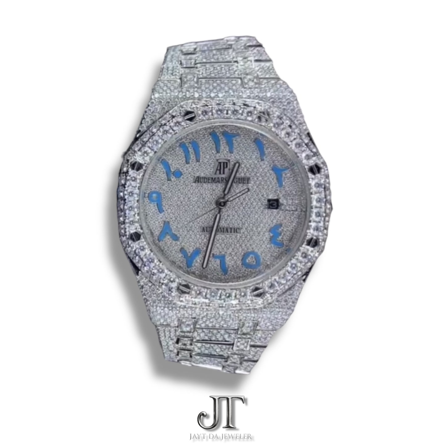 AP North Carolina Blue Arabic Dial Moissanite Watch