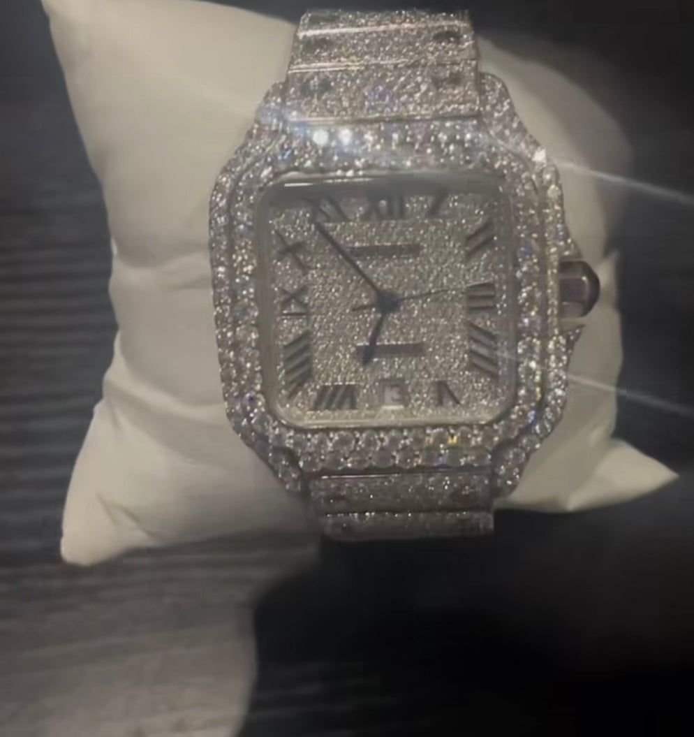 CS White Moissanite Watch