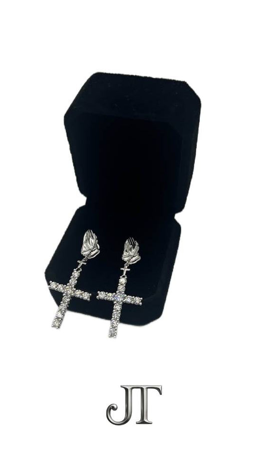 The Rosary Prayer – 1 Carat VVS1 Lab Stone Drop Earrings