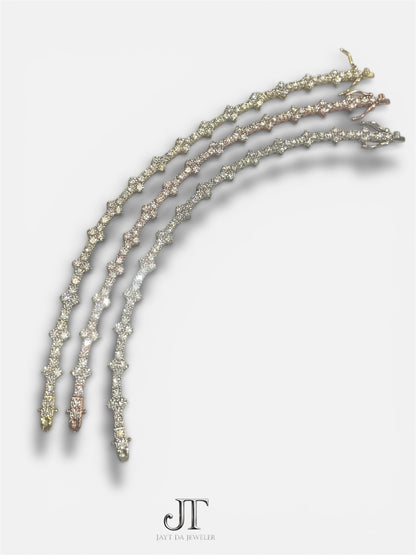 3mm Moissanite Cross Tennis Bracelet