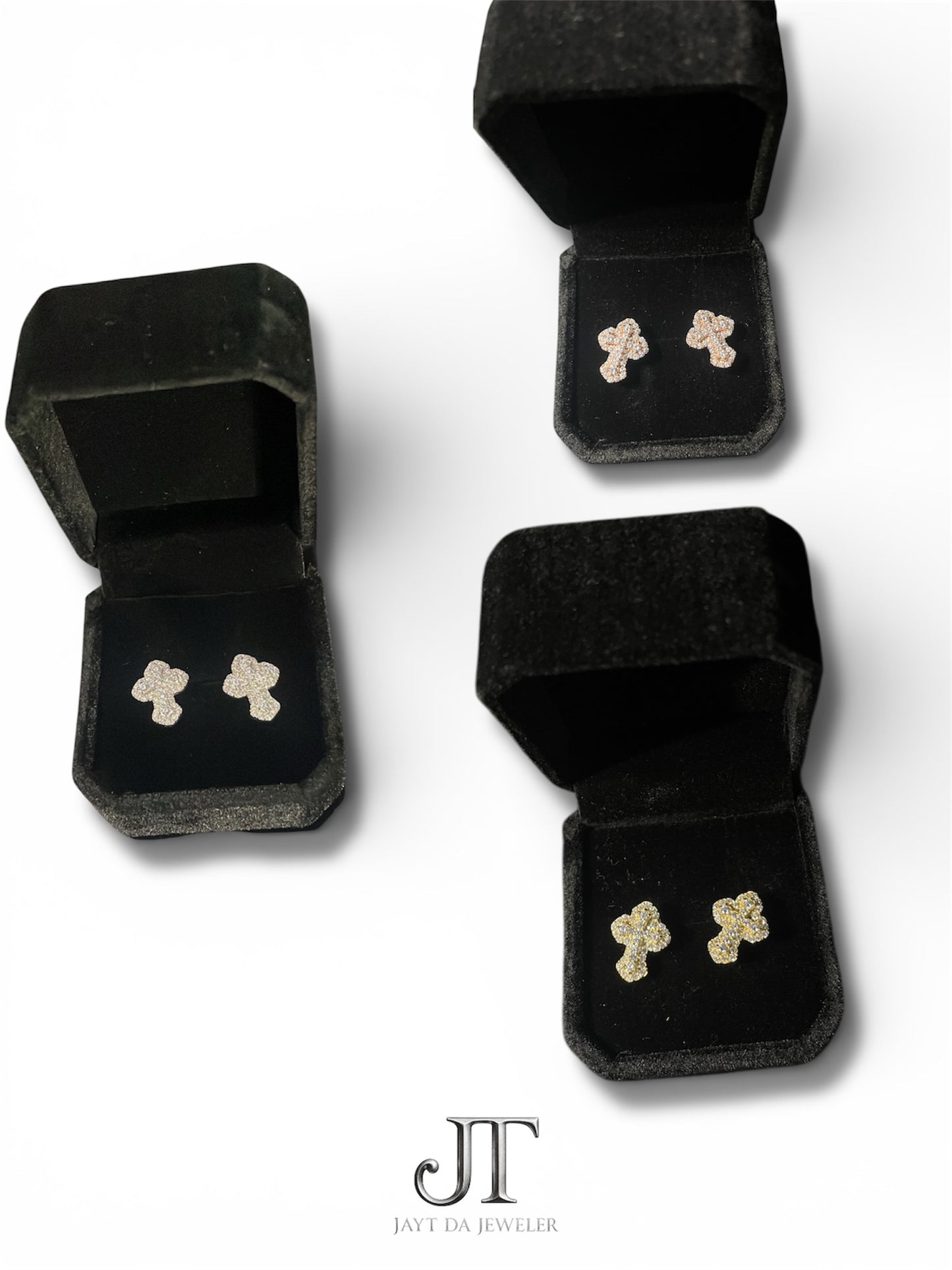 CH Cross Moissanite Earrings