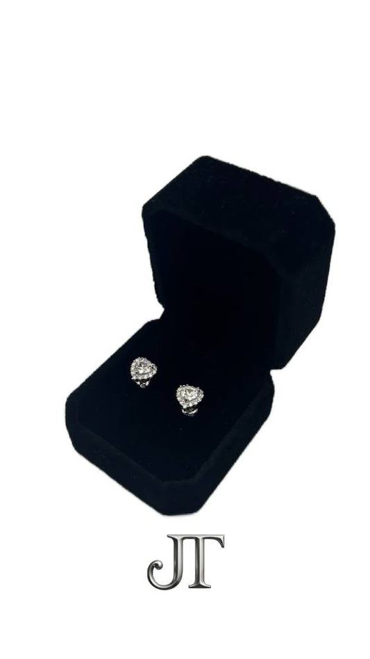 Iced Heart – 2.5 Carat VVS1 Lab Stone Heart Earrings