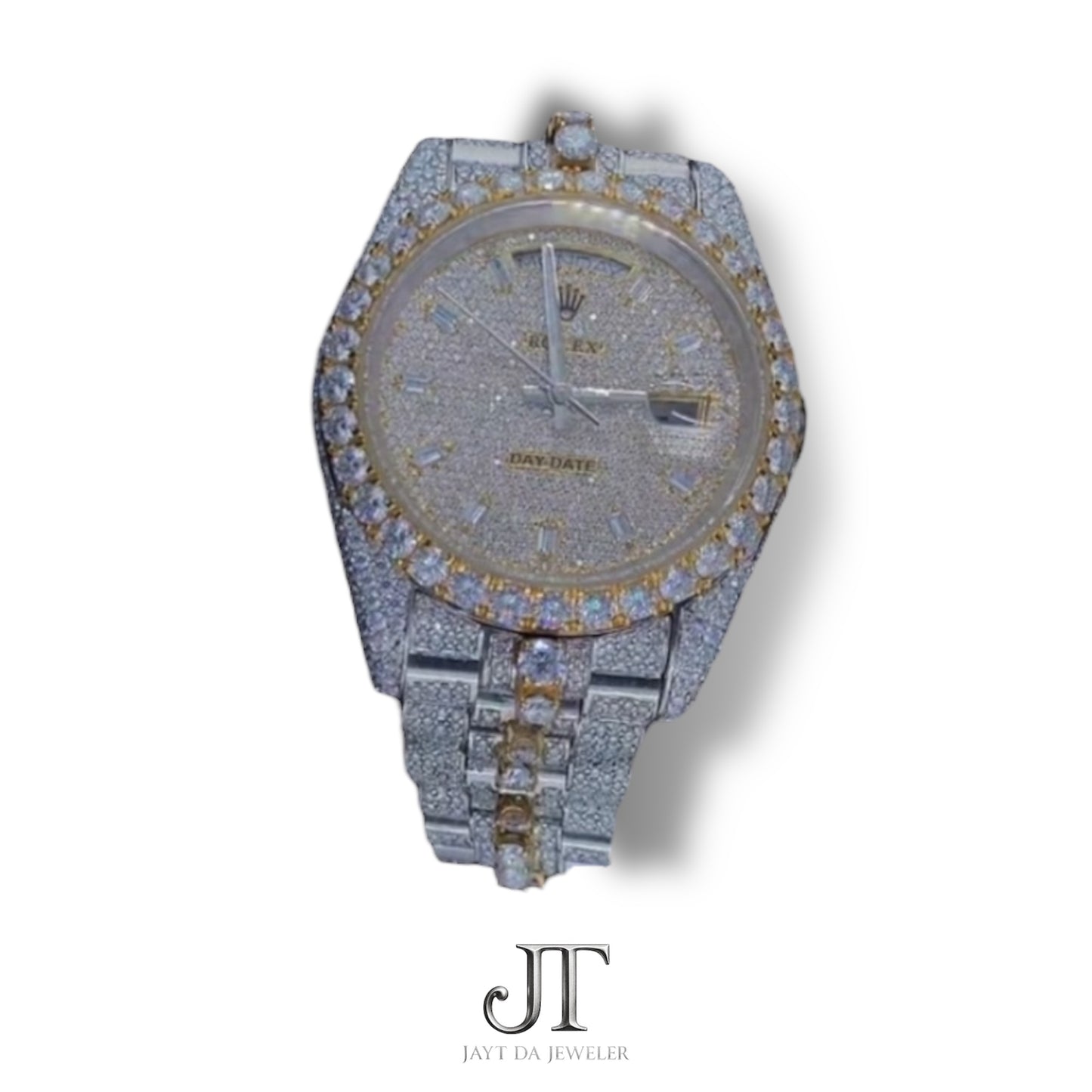 DD Two Tone Yellow & White Moissanite Watch