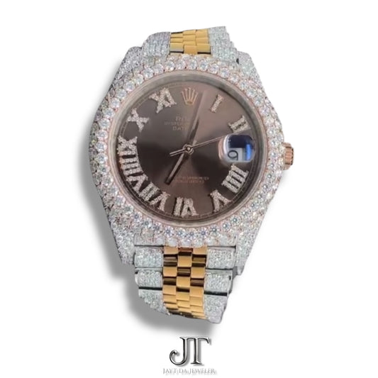 RX Chocolate Dial Moissanite Watch