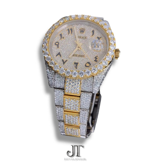 RX DJ Two tone Yellow & White Moissanite Watch