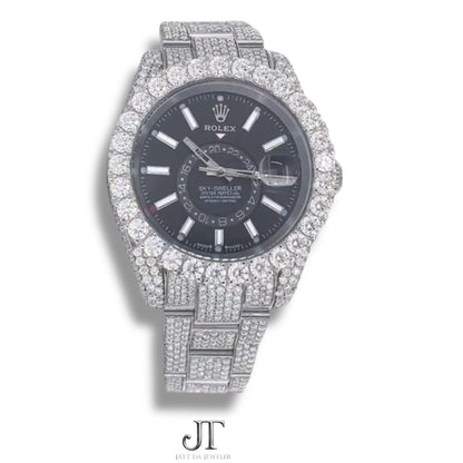 RX Black Dial Moissanite Watch
