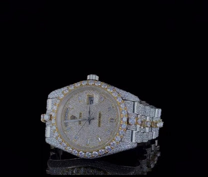 DD Two Tone Yellow & White Moissanite Watch