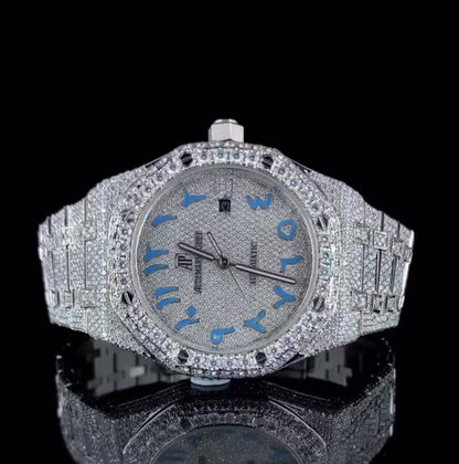 AP North Carolina Blue Arabic Dial Moissanite Watch