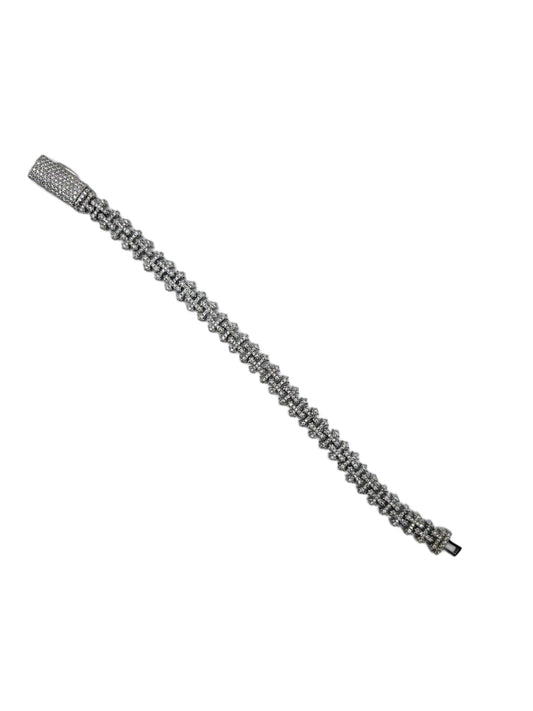 8mm Cross-Link Moissanite Cuban Bracelet