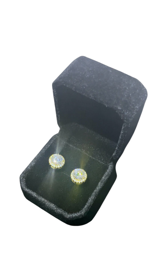 Halo Moissanite VVS Earrings .925 Silver