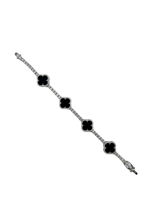 3mm Clover Moissanite Tennis Bracelet