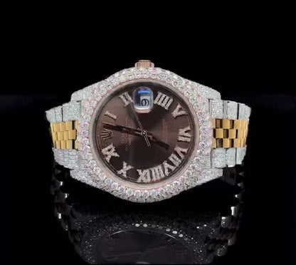 RX Chocolate Dial Moissanite Watch